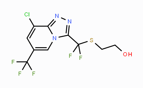 CAS No. 1823188-16-4, 2-(((8-Chloro-6-(trifluoromethyl)-[1,2,4]triazolo[4,3-a]pyridin-3-yl)difluoromethyl)thio)ethanol