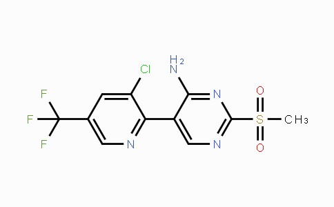 CAS No. 1823183-00-1, 5-(3-Chloro-5-(trifluoromethyl)pyridin-2-yl)-2-(methylsulfonyl)pyrimidin-4-amine