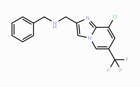 CAS No. 1823184-38-8, N-Benzyl-1-(8-chloro-6-(trifluoromethyl)imidazo[1,2-a]pyridin-2-yl)methanamine