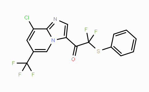 CAS No. 1823183-27-2, 1-(8-Chloro-6-(trifluoromethyl)imidazo[1,2-a]pyridin-3-yl)-2,2-difluoro-2-(phenylthio)ethanone