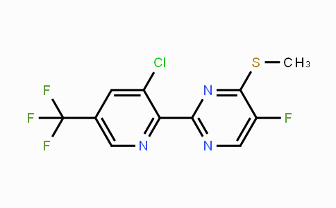 CAS No. 1823182-63-3, 2-(3-Chloro-5-(trifluoromethyl)pyridin-2-yl)-5-fluoro-4-(methylthio)pyrimidine