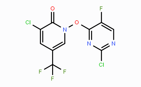 CAS No. 1823183-30-7, 3-Chloro-1-((2-chloro-5-fluoropyrimidin-4-yl)oxy)-5-(trifluoromethyl)pyridin-2(1H)-one