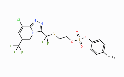 CAS No. 1823182-40-6, 2-(((8-Chloro-6-(trifluoromethyl)-[1,2,4]triazolo[4,3-a]pyridin-3-yl)difluoromethyl)thio)ethyl p-tolyl sulfate