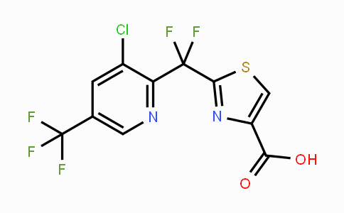 CAS No. 1823184-07-1, 2-((3-Chloro-5-(trifluoromethyl)pyridin-2-yl)difluoromethyl)thiazole-4-carboxylic acid