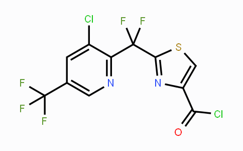 CAS No. 1823183-05-6, 2-((3-Chloro-5-(trifluoromethyl)pyridin-2-yl)difluoromethyl)thiazole-4-carbonyl chloride