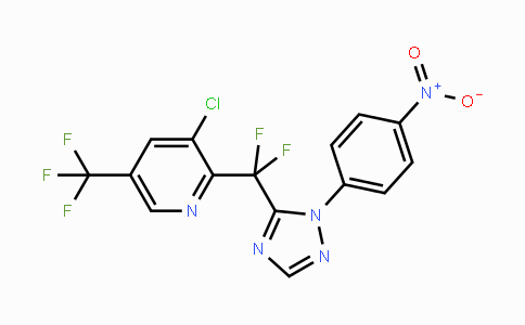 CAS No. 1823182-61-1, 3-Chloro-2-(difluoro(1-(4-nitrophenyl)-1H-1,2,4-triazol-5-yl)methyl)-5-(trifluoromethyl)pyridine