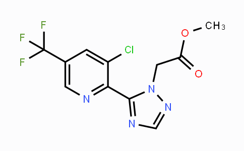 CAS No. 1823184-20-8, Methyl 2-(5-(3-chloro-5-(trifluoromethyl)pyridin-2-yl)-1H-1,2,4-triazol-1-yl)acetate