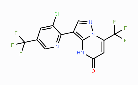 CAS No. 1823183-92-1, 3-(3-Chloro-5-(trifluoromethyl)pyridin-2-yl)-7-(trifluoromethyl)pyrazolo[1,5-a]pyrimidin-5(4H)-one