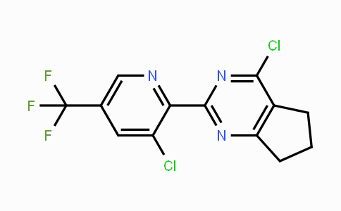 CAS No. 1823183-94-3, 4-Chloro-2-(3-chloro-5-(trifluoromethyl)pyridin-2-yl)-6,7-dihydro-5H-cyclopenta[d]pyrimidine