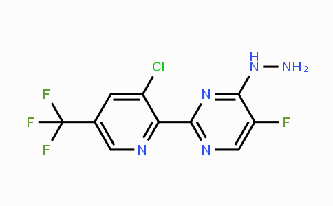 CAS No. 1823183-39-6, 2-(3-Chloro-5-(trifluoromethyl)pyridin-2-yl)-5-fluoro-4-hydrazinylpyrimidine
