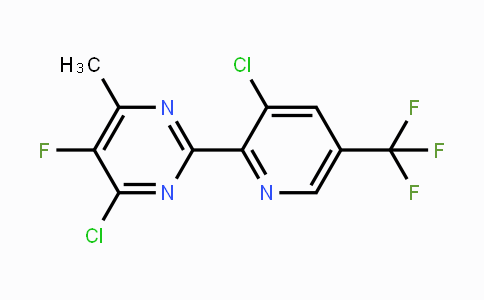 CAS No. 1823182-26-8, 4-Chloro-2-(3-chloro-5-(trifluoromethyl)pyridin-2-yl)-5-fluoro-6-methylpyrimidine