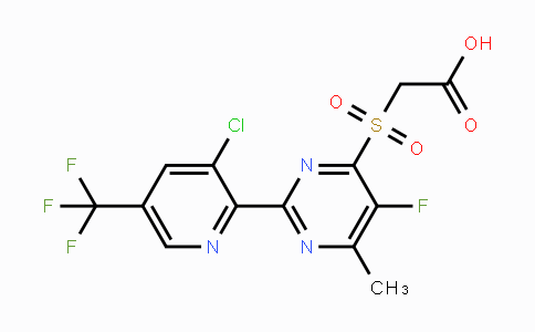 CAS No. 1823183-16-9, 2-((2-(3-Chloro-5-(trifluoromethyl)pyridin-2-yl)-5-fluoro-6-methylpyrimidin-4-yl)sulfonyl)acetic acid