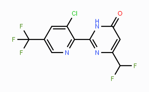 CAS No. 1823183-48-7, 2-(3-Chloro-5-(trifluoromethyl)pyridin-2-yl)-6-(difluoromethyl)pyrimidin-4(3H)-one