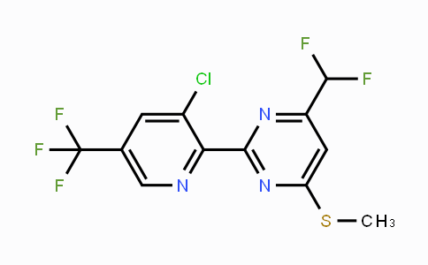 CAS No. 1823188-04-0, 2-(3-Chloro-5-(trifluoromethyl)pyridin-2-yl)-4-(difluoromethyl)-6-(methylthio)pyrimidine