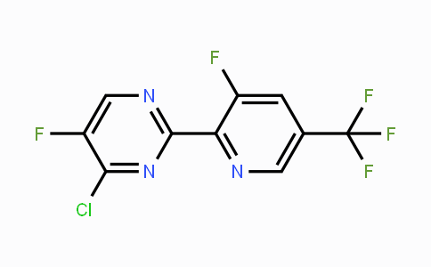 CAS No. 1823188-21-1, 4-Chloro-5-fluoro-2-(3-fluoro-5-(trifluoromethyl)pyridin-2-yl)pyrimidine