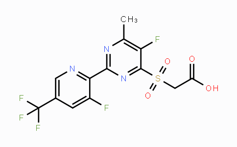 CAS No. 1823183-55-6, 2-((5-Fluoro-2-(3-fluoro-5-(trifluoromethyl)pyridin-2-yl)-6-methylpyrimidin-4-yl)sulfonyl)acetic acid