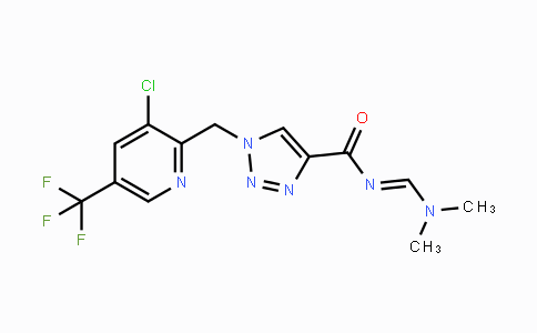 CAS No. 1823194-86-0, 1-{[3-Chloro-5-(trifluoromethyl)pyridin-2-yl]methyl}-N-[(dimethylamino)methylidene]-1H-1,2,3-triazole-4-carboxamide