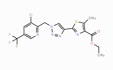 CAS No. 1823182-96-2, Ethyl 2-(1-((3-chloro-5-(trifluoromethyl)pyridin-2-yl)methyl)-1H-1,2,3-triazol-4-yl)-5-methylthiazole-4-carboxylate