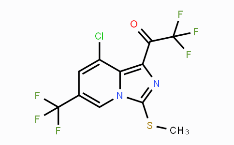CAS No. 1823184-43-5, 1-(8-Chloro-3-(methylthio)-6-(trifluoromethyl)imidazo[1,5-a]pyridin-1-yl)-2,2,2-trifluoroethanone
