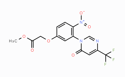 CAS No. 1823188-36-8, Methyl 2-(4-nitro-3-(6-oxo-4-(trifluoromethyl)pyrimidin-1(6H)-yl)phenoxy)acetate