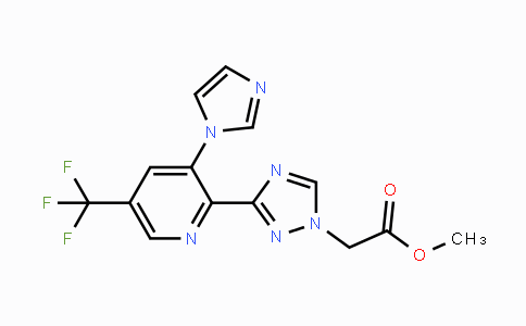 CAS No. 1823188-37-9, Methyl 2-(3-(3-(1H-imidazol-1-yl)-5-(trifluoromethyl)pyridin-2-yl)-1H-1,2,4-triazol-1-yl)acetate