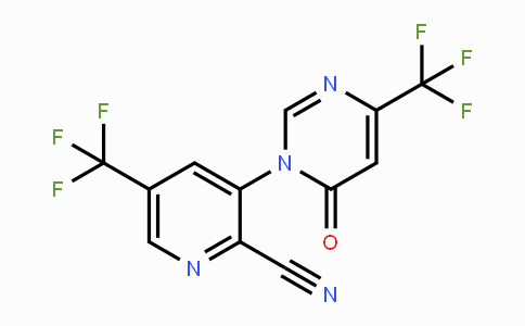 CAS No. 1823183-17-0, 3-(6-Oxo-4-(trifluoromethyl)pyrimidin-1(6H)-yl)-5-(trifluoromethyl)picolinonitrile