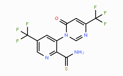 CAS No. 1823187-97-8, 3-(6-Oxo-4-(trifluoromethyl)pyrimidin-1(6H)-yl)-5-(trifluoromethyl)pyridine-2-carbothioamide