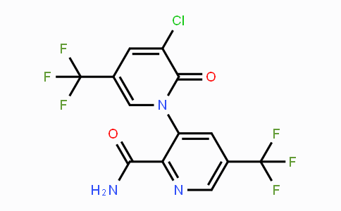 CAS No. 1823182-37-1, 3-Chloro-2-oxo-5,5'-bis(trifluoromethyl)-2H-[1,3'-bipyridine]-2'-carboxamide