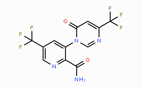 CAS No. 1823183-19-2, 3-(6-Oxo-4-(trifluoromethyl)pyrimidin-1(6H)-yl)-5-(trifluoromethyl)picolinamide