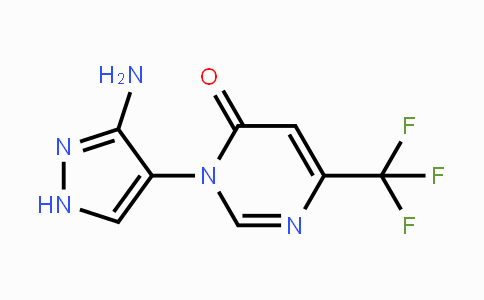 CAS No. 1823184-32-2, 3-(3-Amino-1H-pyrazol-4-yl)-6-(trifluoromethyl)pyrimidin-4(3H)-one