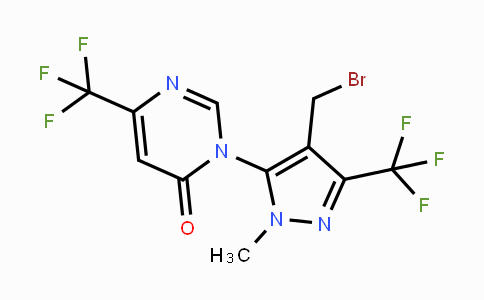 CAS No. 1823183-65-8, 3-(4-(Bromomethyl)-1-methyl-3-(trifluoromethyl)-1H-pyrazol-5-yl)-6-(trifluoromethyl)pyrimidin-4(3H)-one