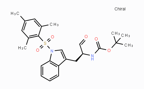 CAS No. 1026493-36-6, N-Boc-2(S)-2-amino-3-{1-[(2,4,6-trimethylphenyl)sulfonyl]-1H-indol-3-yl}propanal