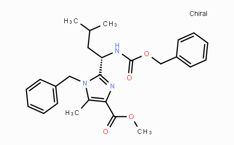 CAS No. 1881275-76-8, Methyl 1-benzyl-2-((1S)-1-(((benzyloxy)carbonyl)amino)-3-methylbutyl)-5-methyl-1H-imidazole-4-carboxylate