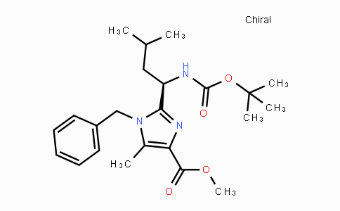 CAS No. 1881275-61-1, Methyl 1-benzyl-2-((1R)-1-((tert-butoxycarbonyl)amino)-3-methylbutyl)-5-methyl-1H-imidazole-4-carboxylate