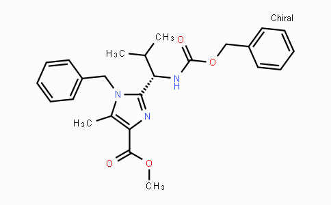 CAS No. 1881275-60-0, Methyl 1-benzyl-2-((1S)-1-(((benzyloxy)carbonyl)amino)-2-methylpropyl)-5-methyl-1H-imidazole-4-carboxylate