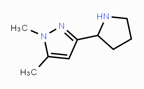 CAS No. 1170223-69-4, 1,5-Dimethyl-3-pyrrolidin-2-yl-1H-pyrazole