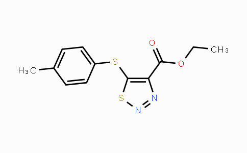 CAS No. 306977-04-8, Ethyl 5-[(4-methylphenyl)sulfanyl]-1,2,3-thiadiazole-4-carboxylate