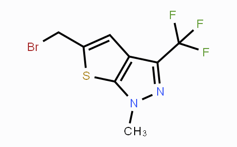 CAS No. 338982-24-4, 5-(Bromomethyl)-1-methyl-3-(trifluoromethyl)-1H-thieno[2,3-c]pyrazole