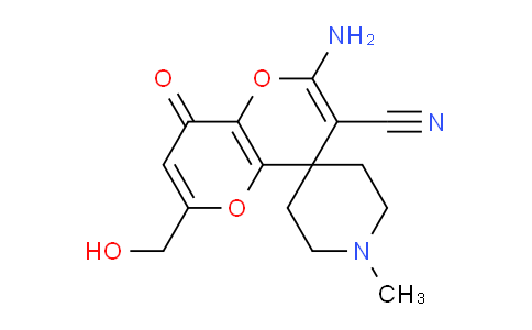 MC112M14 | 674805-26-6 | 2'-amino-6'-(hydroxymethyl)-1-methyl-8'-oxo-4',8'-dihydrospiro(piperidine-4,4'-pyrano[3,2-b]pyran)-3'-carbonitrile