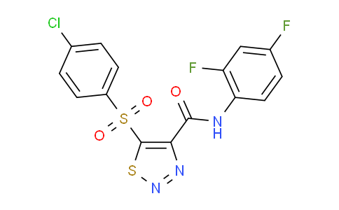 DY112N98 | 672951-17-6 | 5-[(4-CHLOROPHENYL)SULFONYL]-N-(2,4-DIFLUOROPHENYL)-1,2,3-THIADIAZOLE-4-CARBOXAMIDE
