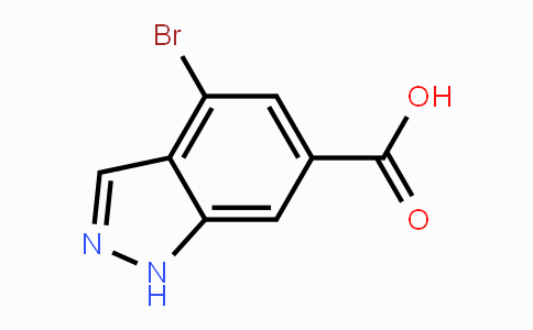 CAS No. 885523-43-3, 4-Bromo-6-(1H)-indazole carboxylic acid
