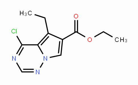 CAS No. 310442-94-5, Ethyl 4-chloro-5-ethylpyrrolo[2,1-f][1,2,4]triazine-6-carboxylate