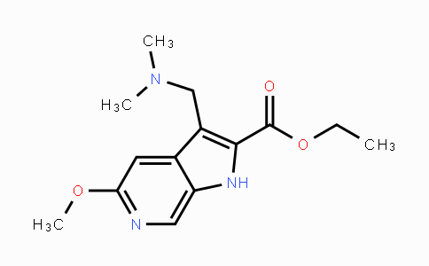 CAS No. 411239-11-7, Ethyl 3-((dimethylamino)methyl)-5-methoxy-1H-pyrrolo[2,3-c]pyridine-2-carboxylate