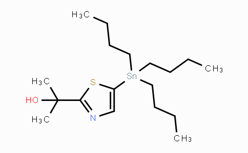 CAS No. 1245816-17-4, 2-(5-(Tributylstannyl)thiazol-2-yl)propan-2-ol
