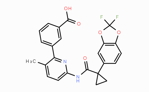 CAS No. 936727-05-8, 3-(6-{[1-(2,2-Difluorobenzo[1,3]dioxol-5-yl)cyclopropanecarbonyl]-amino}-3-methyl-pyridin-2-yl)benzoic acid