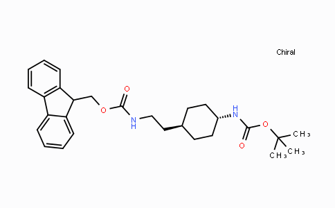 CAS No. 1212165-74-6, tert-Butyl trans-4-[2-(9H-fluoren-9-ylmethoxy-carbonylamino)ethyl]cyclohexylcarbamate