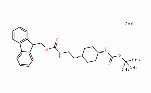 CAS No. 1212342-32-9, tert-Butyl cis-4-[2-(9H-fluoren-9-ylmethoxycarbonyl-amino)ethyl]cyclohexylcarbamate