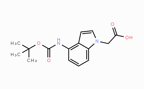 CAS No. 885266-64-8, [4-[(tert-Butoxycarbonyl)amino]-1H-indol-1-yl]acetic acid