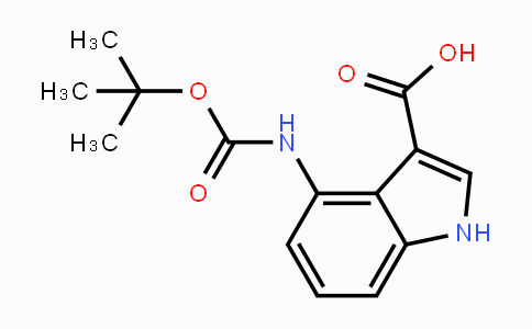 CAS No. 885266-66-0, 4-[(tert-Butoxycarbonyl)amino]-1H-indole-3-carboxylic acid