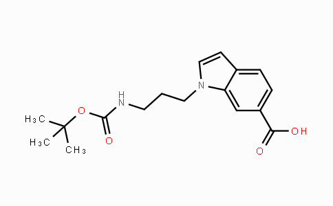 CAS No. 1005378-70-0, 1-[3-[(tert-Butoxycarbonyl)amino]propyl]-1H-indole-6-carboxylic acid